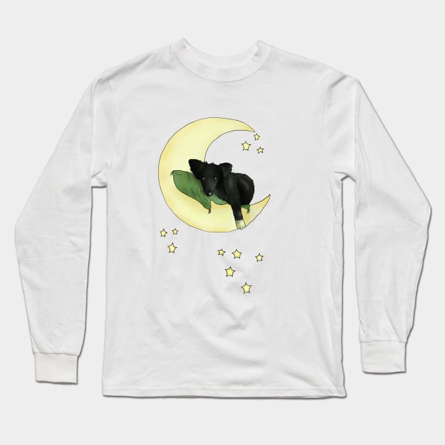 Hund im Mond Long Sleeve T-Shirt by Blumchen